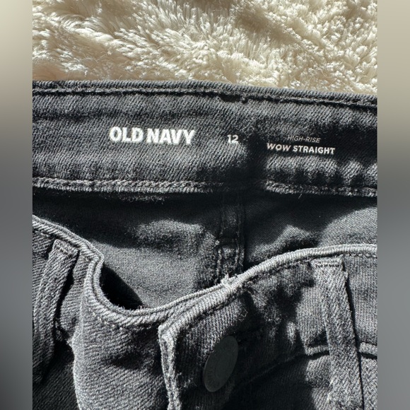 High Rise Straight Black Jeans - Picture 3 of 3